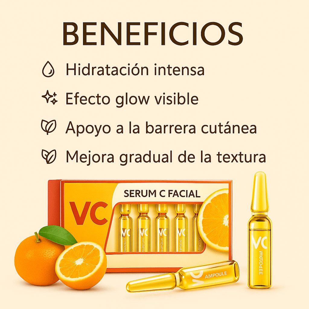  Sérum Facial de Vitamina C en Ampollas